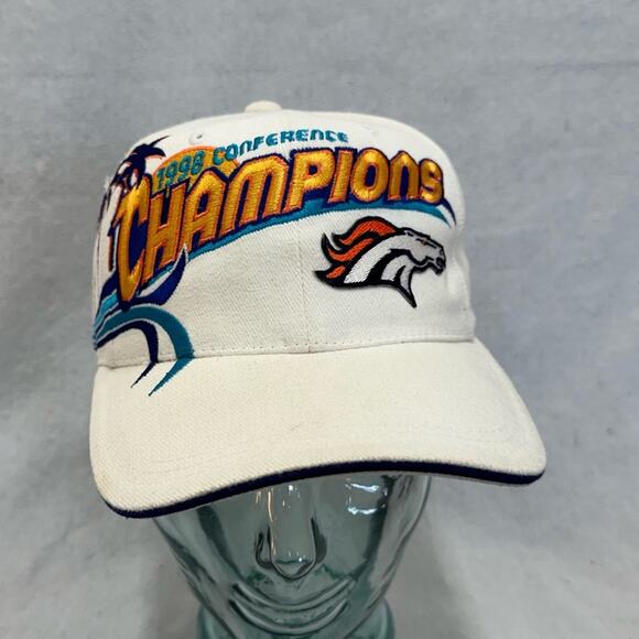 Denver Broncos vintage 1998 Conference Champions Miami Bound Baseball Hat OS - Picture 1 of 16